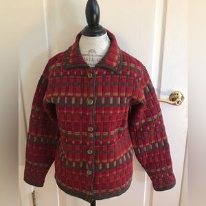 Cherry Lewis Medium Nordic Cardigan Wool Sweater